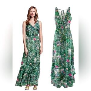 H&M Conscious Collection Floral Maxi Dress Size: 6